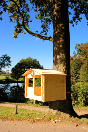 Das build it yourself-Baumhaus aus den Niederlanden, ein baumfreundliches Pissoir und die Boombank!